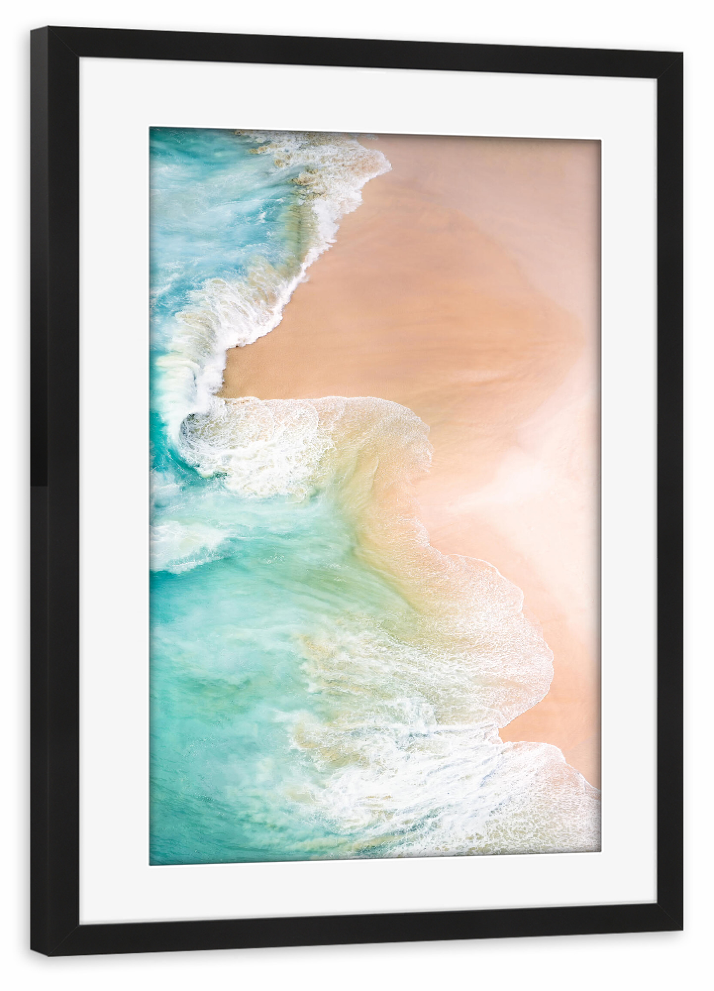 Poster mit Rahmen schwarz "Ocean Kiss" artboxONE - Natur,Für Kinder,Reise / Strand und Meer,Liebe,Für Mama