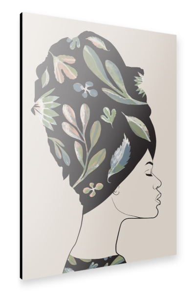 Alu-Dibond "African Black Plant" 30x20 cm artboxONE