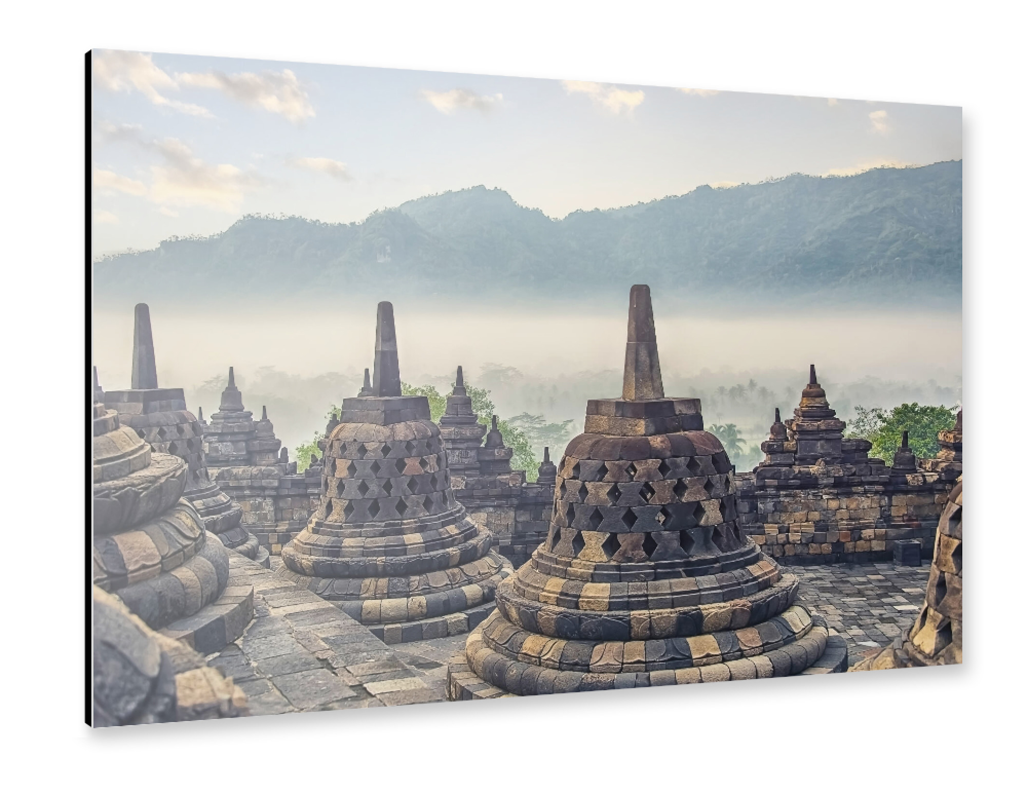 Alu-Dibond "Borobudur Temple" 75x50 cm artboxONE