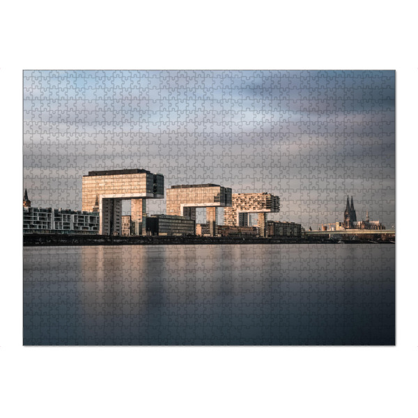 Puzzle Ravensburger "Kölner Kranhäuser" artboxONE - Städte / Köln,Architektur