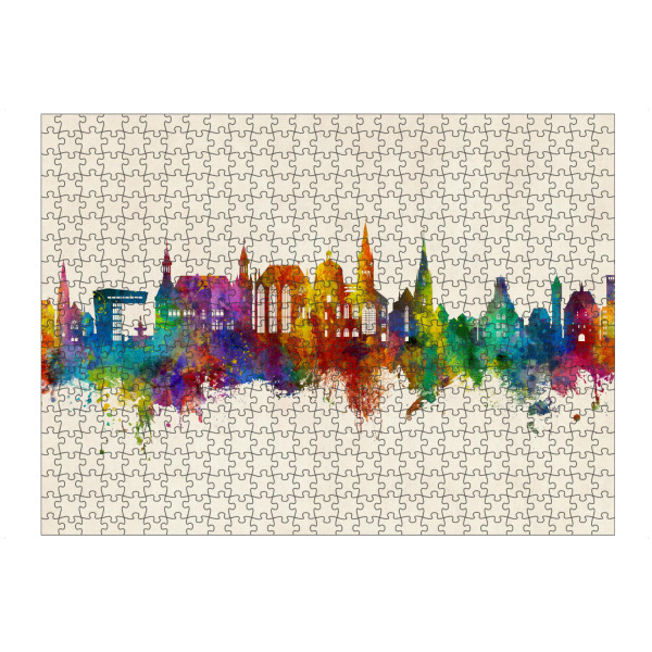 Puzzle Ravensburger "Aachen Germany Skyline Urban" artboxONE - Städte