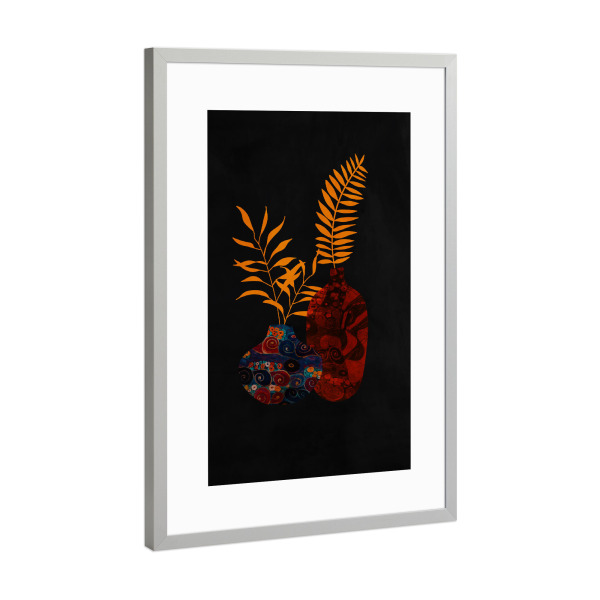 Poster mit Rahmen Silber "Vase Klimt by Tas" artboxONE - Natur,Floral,Abstrakt