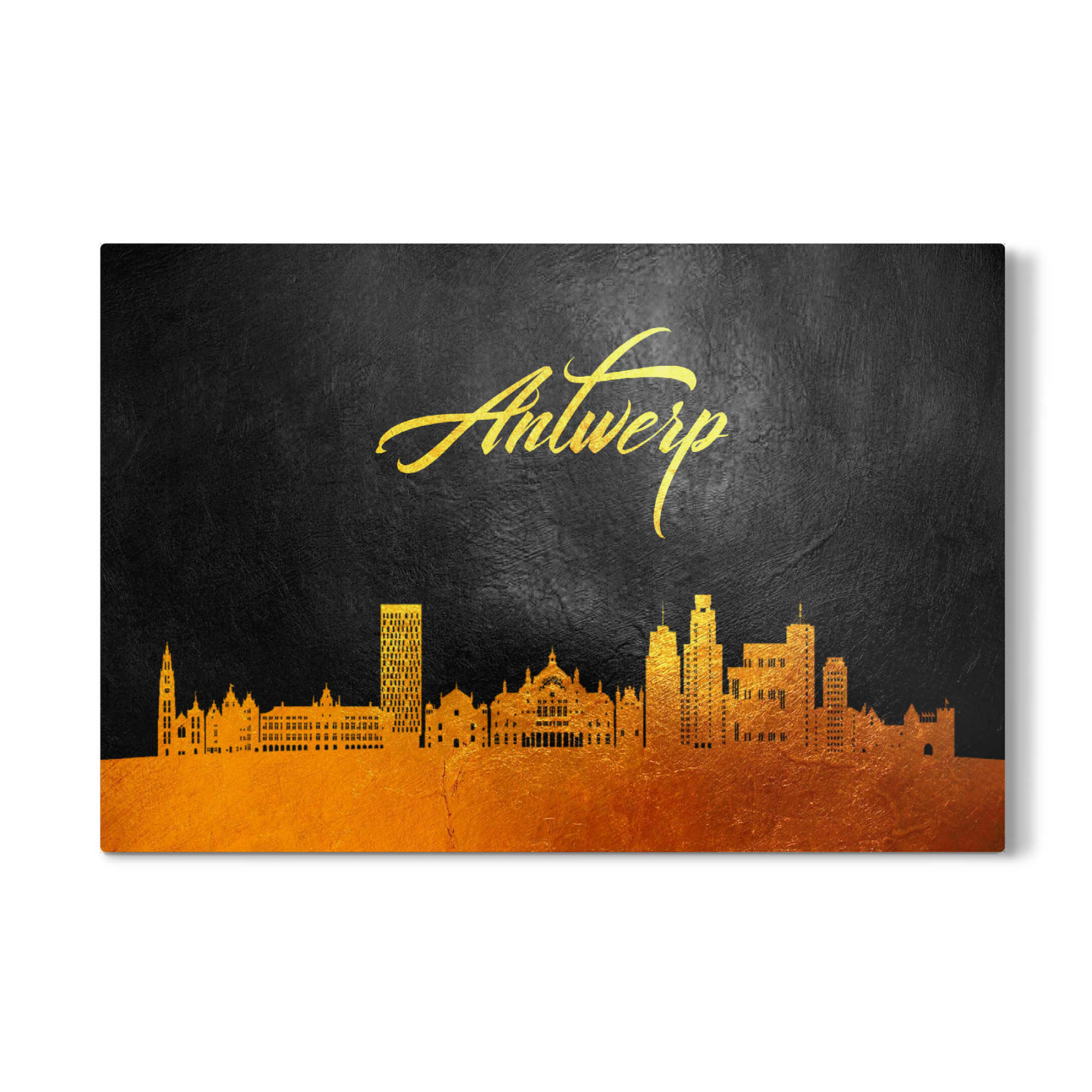 Galerie-Print "Antwerp Belgium Gold Skyline" 30x20 cm artboxONE