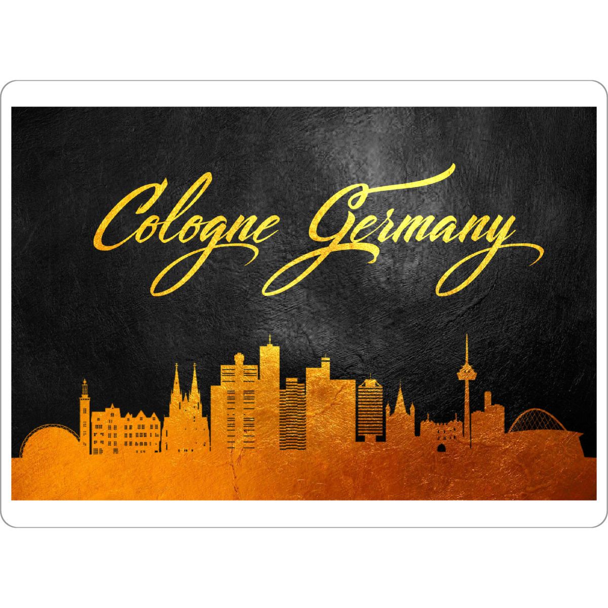 Tischset "Cologne Germany Gold Skyline" artboxONE - Städte / Köln,Typografie - Germany,Cologne,Cologne germany,Cologne skyline,Skyline,Gold