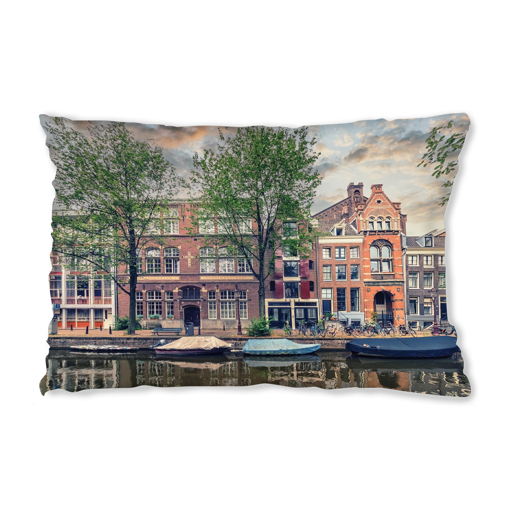 Design-Kissen "Amsterdam In The Evening" artboxONE - Städte,Reise,Architektur,Reise / Länder,Städte / Amsterdam