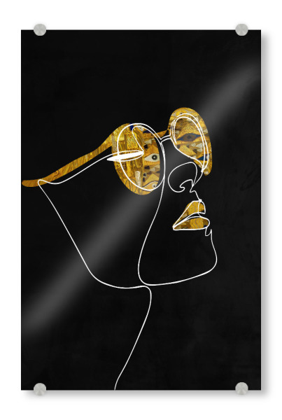 Acrylglasbild "Eyewear Klimt by Tas" artboxONE - Abstrakt,Menschen