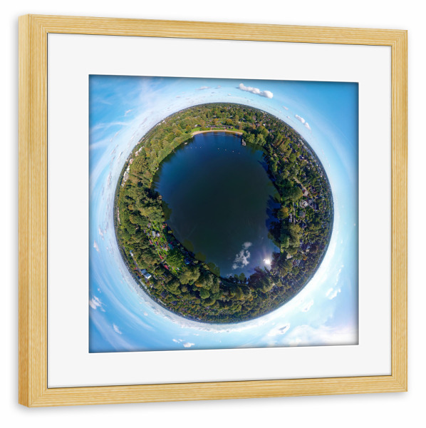 Poster mit Rahmen kiefer "Hamburg - Ostender Teich, high" artboxONE - Städte,Städte / Hamburg,Natur,Reise,Reise / Länder