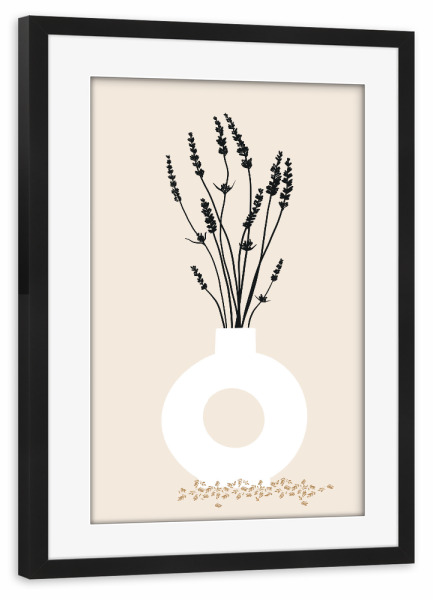 Poster mit Rahmen schwarz "Momo nofive" artboxONE - Natur,Floral,Abstrakt