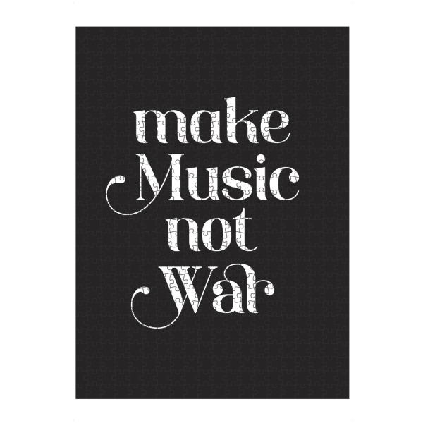 Puzzle Ravensburger "Make Music not War. Black & White" artboxONE - Typografie,Schwarzweiß,Musik,Festivals,Lustig