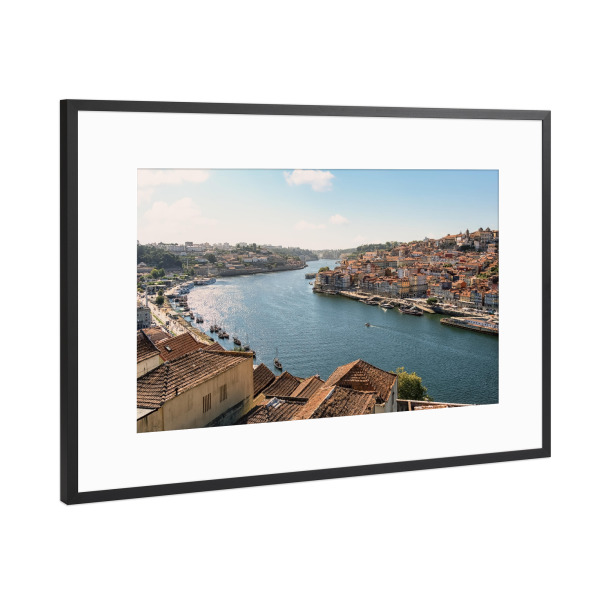 Poster mit Rahmen Schwarz (Metallic) "Douro River" artboxONE - Städte,Reise,Architektur,Reise / Länder,Städte / Weitere