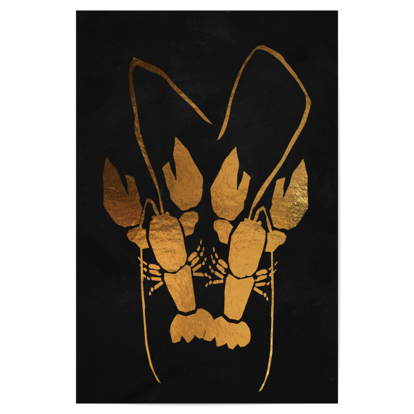 Poster 30x20 cm "Golden my Lobster" artboxONE - Tiere,Abstrakt,Liebe