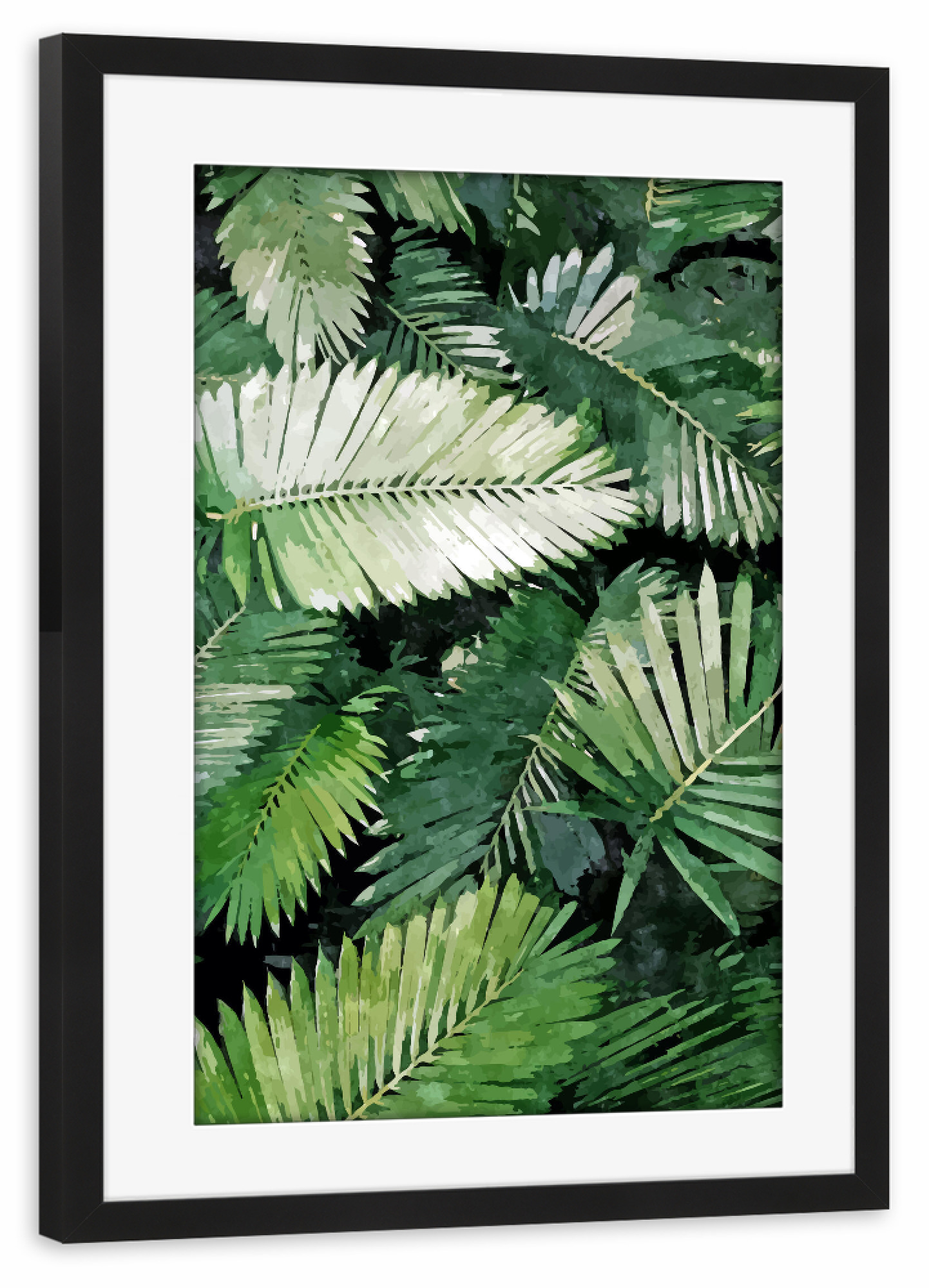 Poster mit Rahmen schwarz "Life is better with palm trees" artboxONE - Natur