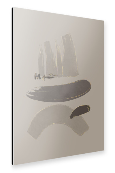 Alu-Dibond "Gray Abstract Brush !" 30x20 cm artboxONE