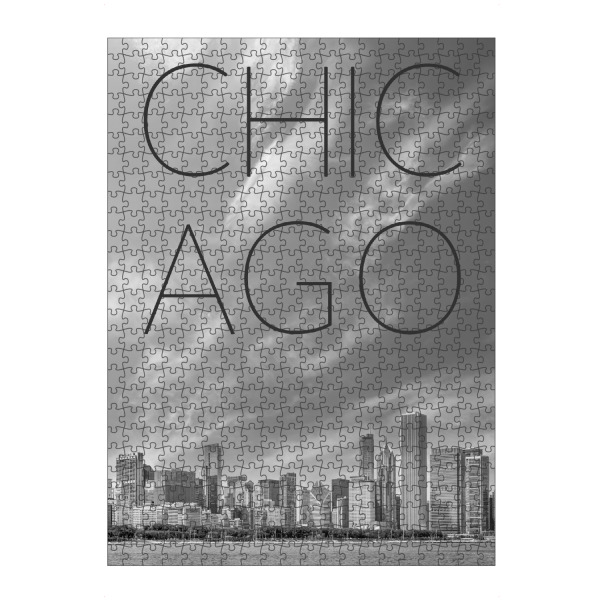 artboxONE Puzzle "CHICAGO Skyline | Minimalismus" artboxONE - Schwarzweiß,Städte / Chicago