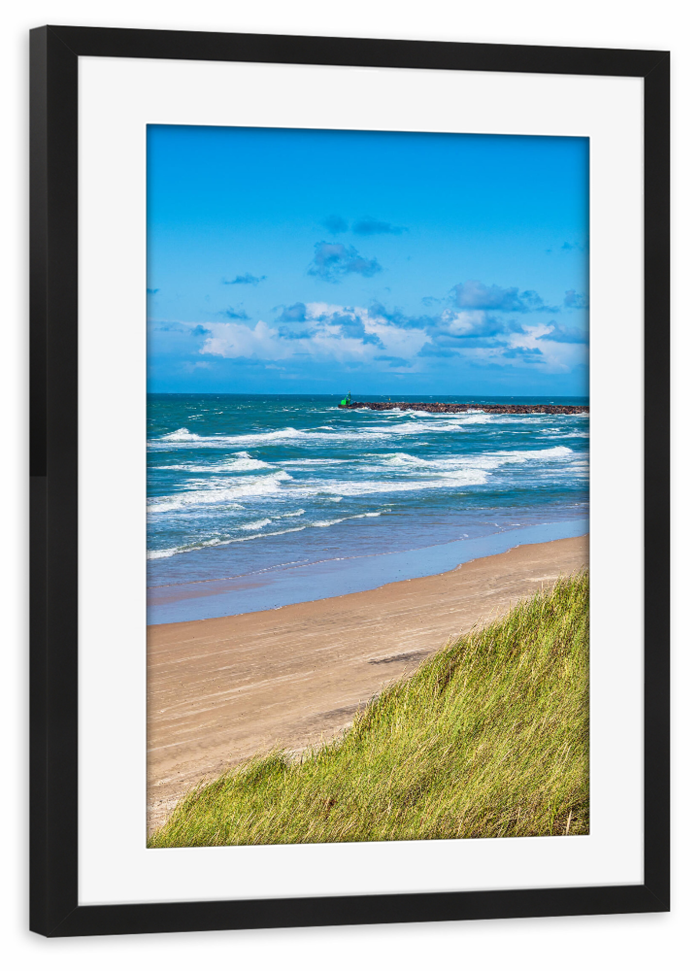 Poster mit Rahmen schwarz "Meer, Strand und Düne" artboxONE - Natur,Reise,Reise / Strand und Meer