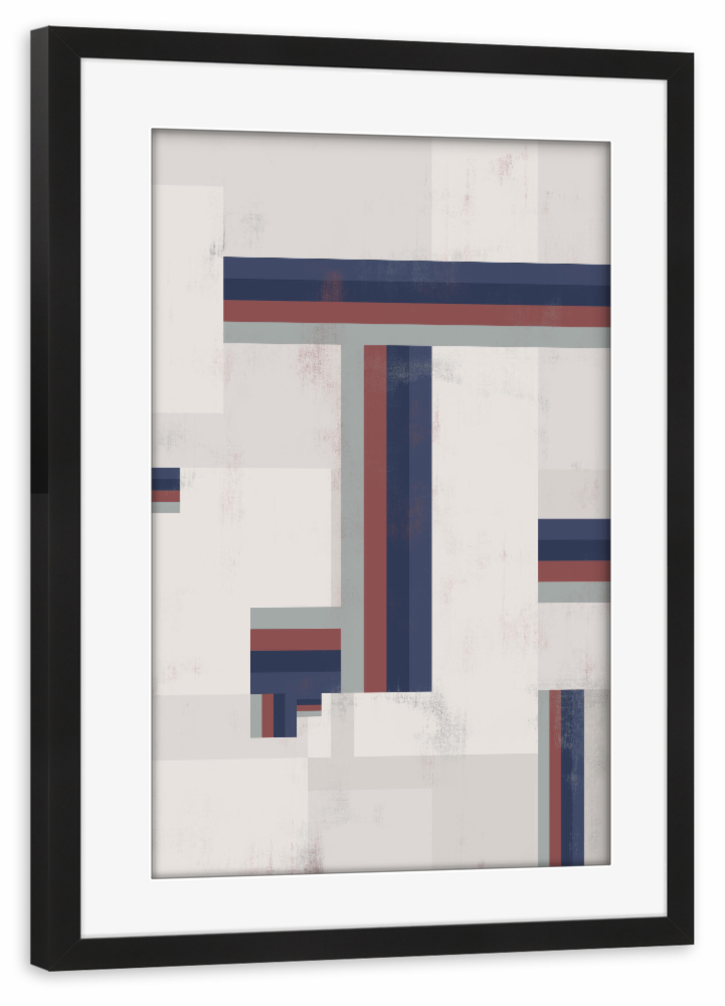 Poster mit Rahmen schwarz "Abstract Color Geometric I" artboxONE - Abstrakt,Geometrie