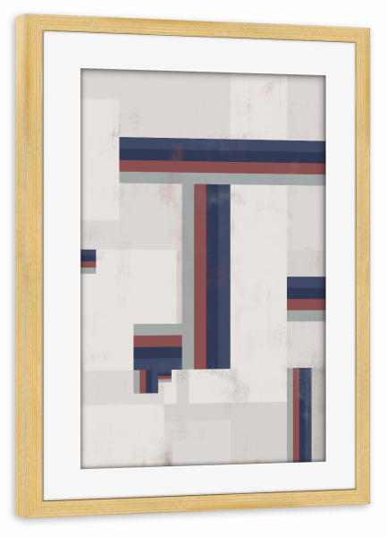Poster mit Rahmen kiefer "Abstract Color Geometric I" artboxONE - Abstrakt,Geometrie