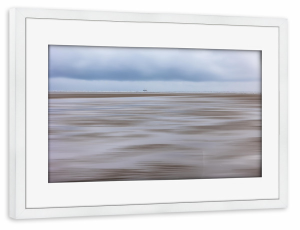 Poster mit Rahmen weiß "Bewegtes Meer bei Ebbe" artboxONE - Natur,Abstrakt,Reise / Strand und Meer