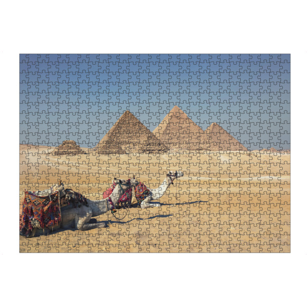 Puzzle Ravensburger "Camels In Giza" artboxONE - Städte,Reise,Architektur,Reise / Afrika,Reise / Länder