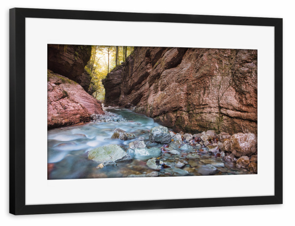 Poster mit Rahmen schwarz "Tauglschlucht" artboxONE - Natur,Reise