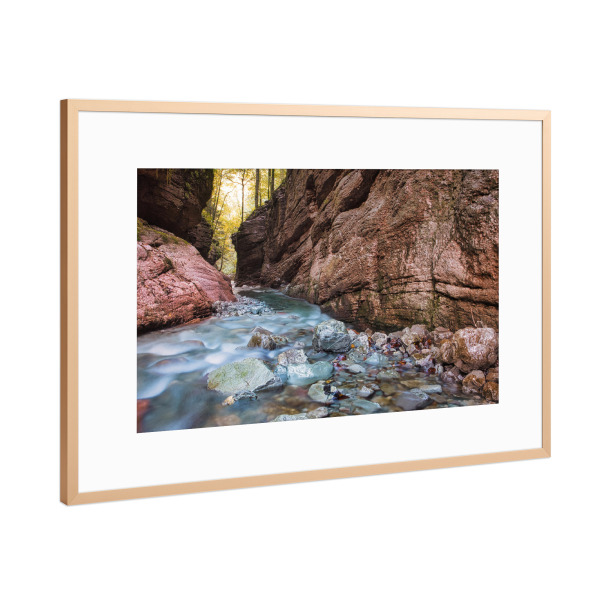 Poster mit Rahmen Kupfer "Tauglschlucht" artboxONE - Natur,Reise