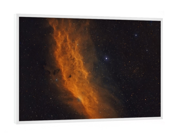 Poster mit weißem Rahmen "California Nebula" artboxONE - Galaxy