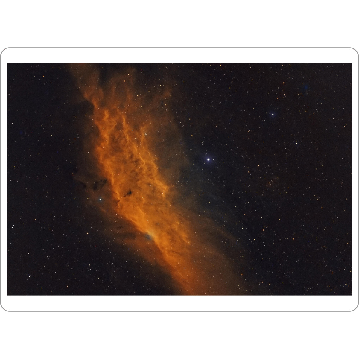 Tischset "California Nebula" artboxONE - Galaxy - Kalifornia nebel,Universum,Weltall,Weltraum,Nebel nebula,Universe,Space,Stars,Sterne,Kosmos