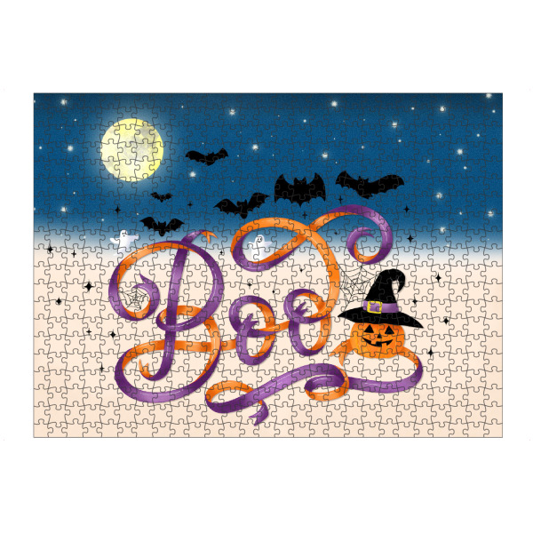 artboxONE Puzzle "Halloween: es spukt" artboxONE - Typografie,Halloween,Lustig