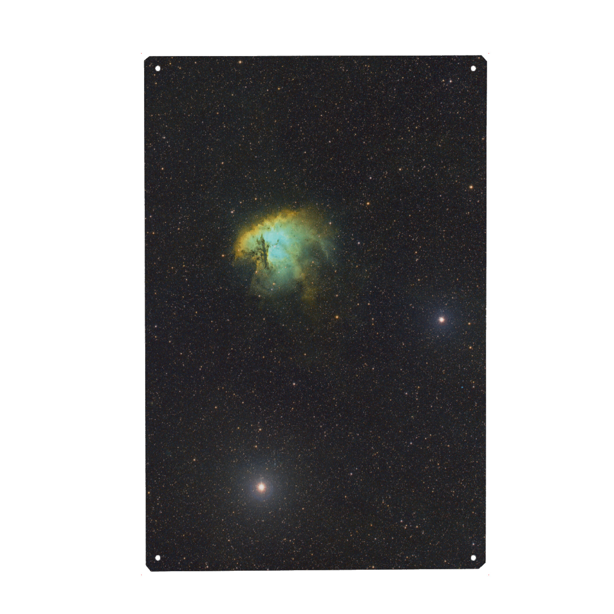 Holzbild "Pacman Nebula" artboxONE - Galaxy - Nebel,Deepsky,Astronomie,Astro,Universe,Sterne,Stars,Universum,Weltall,Weltraum