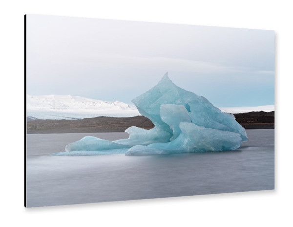 Alu-Dibond "Blauer Eisberg am Gletscher" 30x20 cm artboxONE