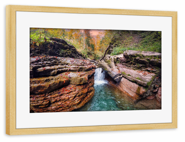 Poster mit Rahmen kiefer "Das Ende vom Davidgraben" artboxONE - Natur