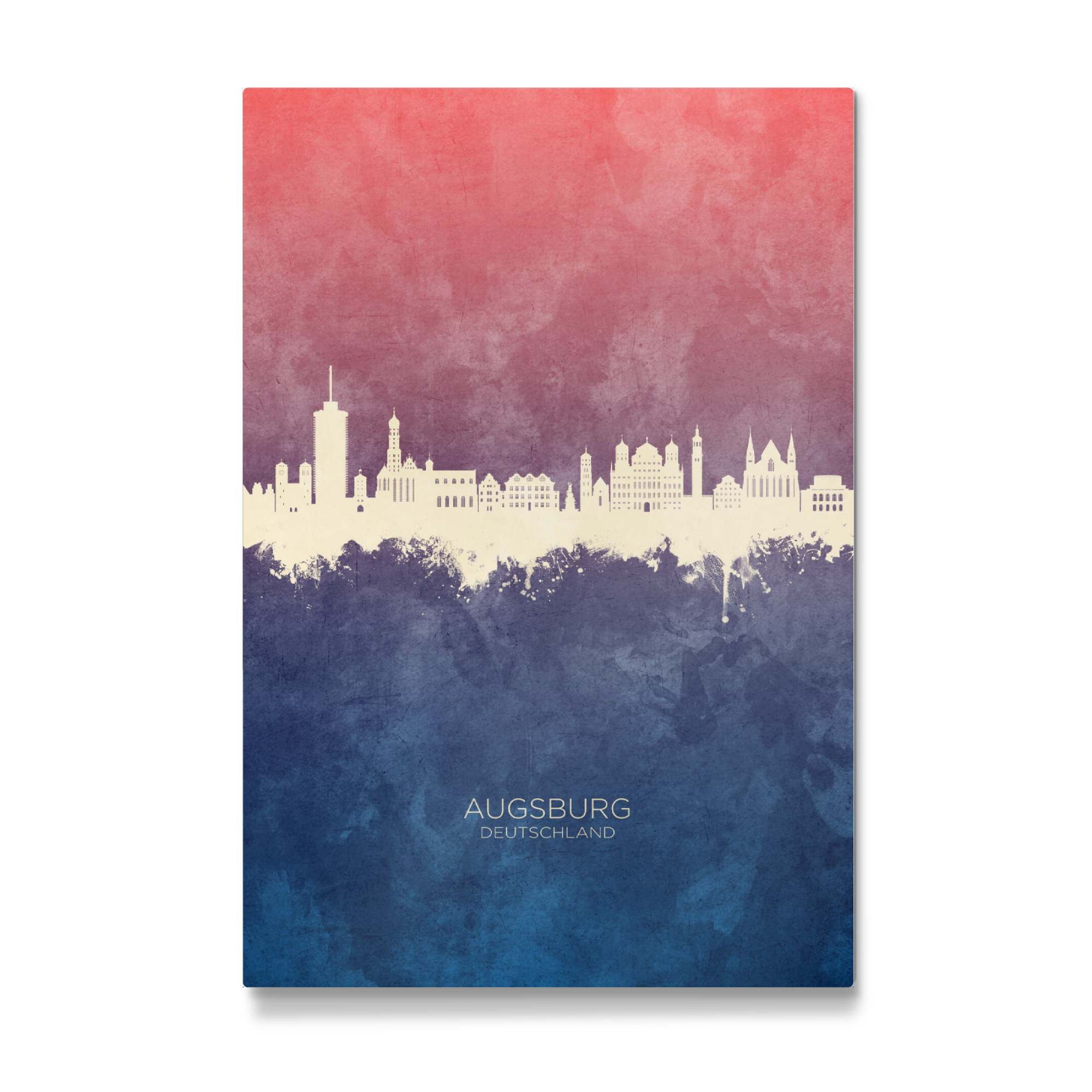 Galerie-Print "Augsburg Germany Skyline BlueRose" 30x20 cm artboxONE