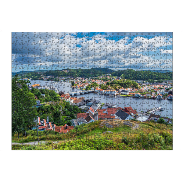 Puzzle Ravensburger "Blick auf die Stadt Mandal" artboxONE - Natur,Reise,Architektur,Reise / Länder,Städte / Weitere