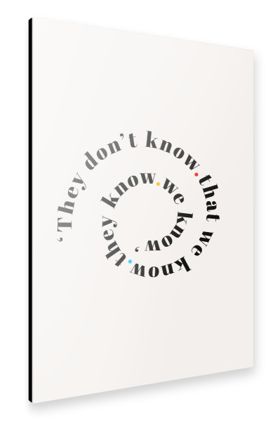 Alu-Dibond "They know Typography" 30x20 cm artboxONE