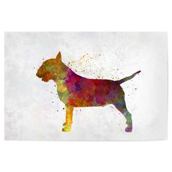 Poster "Bull Terrier in watercolor" artboxONE - Tiere,Abstrakt