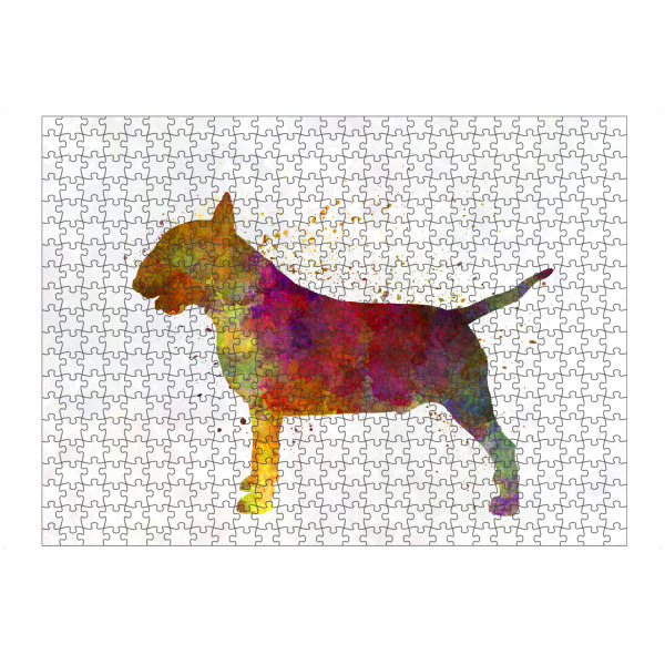Puzzle Ravensburger "Bull Terrier in watercolor" artboxONE - Tiere,Abstrakt