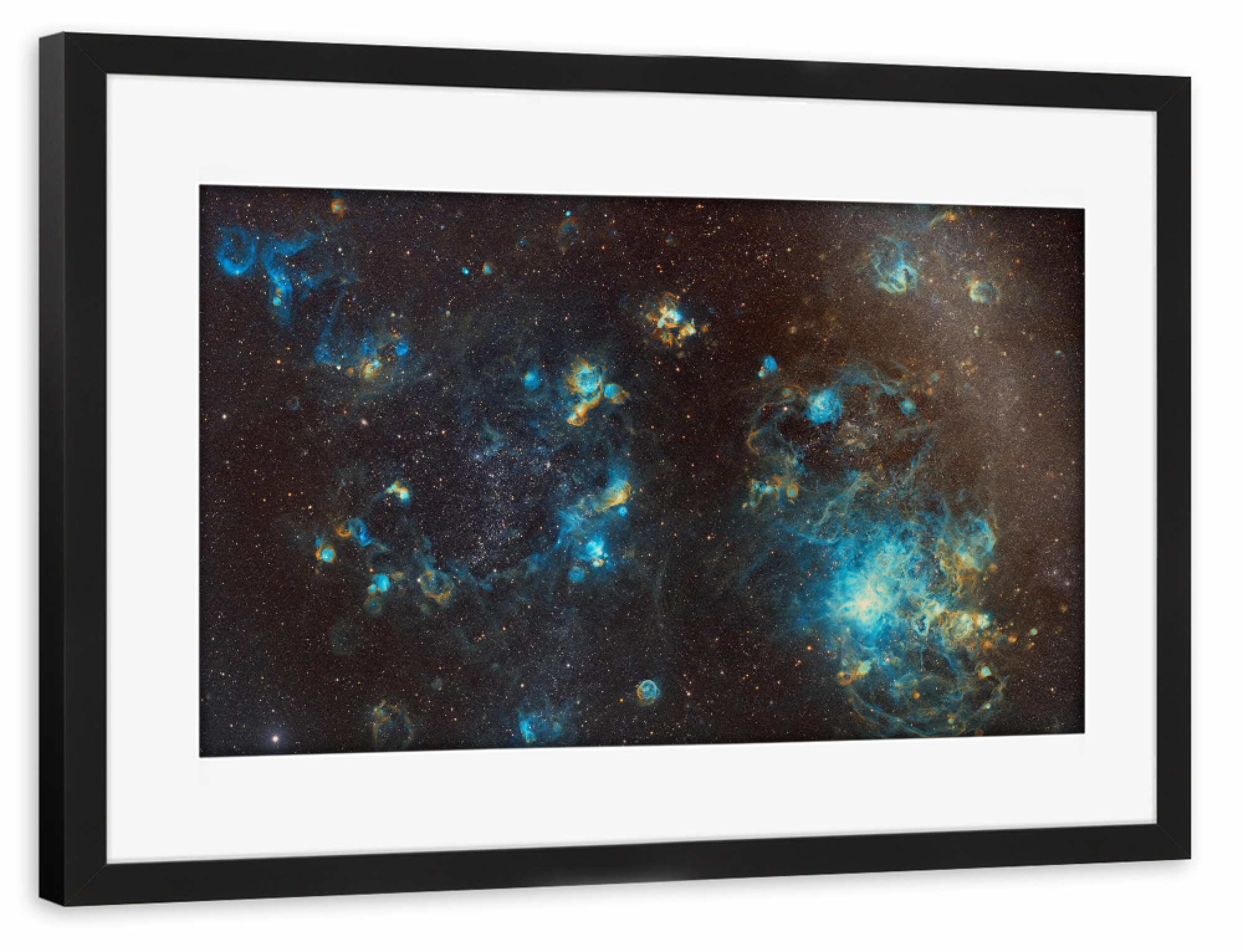 Poster mit Rahmen schwarz "Tarantelnebel" artboxONE - Galaxy