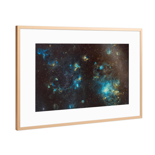 Poster mit Rahmen Kupfer "Tarantelnebel" artboxONE - Galaxy