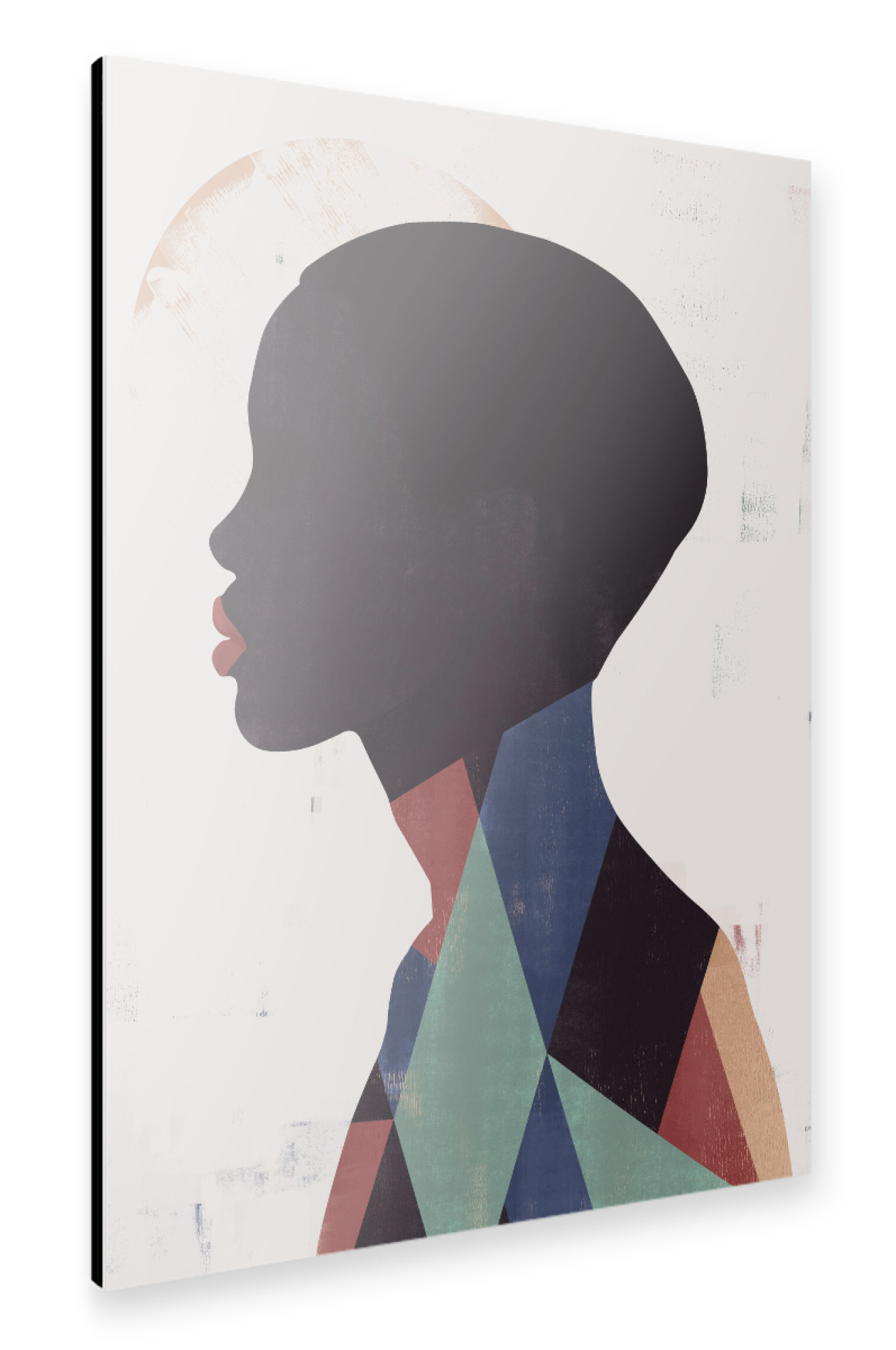 Alu-Dibond "Woman Color Geo" 75x50 cm artboxONE