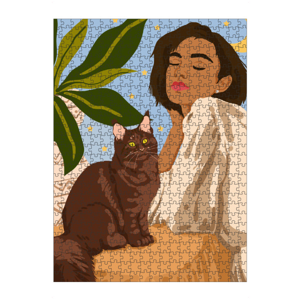 Puzzle Ravensburger "Proud Cat Mama" artboxONE - Tiere,Menschen