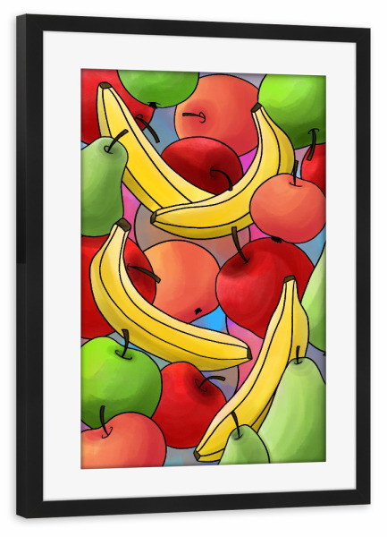 Poster mit Rahmen schwarz "Fruitbomb" artboxONE - Natur,Essen & Trinken / Obst & Gemüse