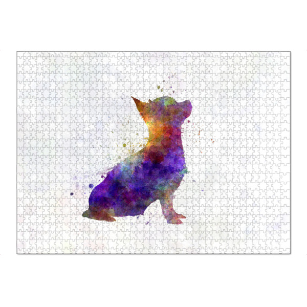 Puzzle Ravensburger "Chihuahua in watercolor" artboxONE - Tiere,Abstrakt