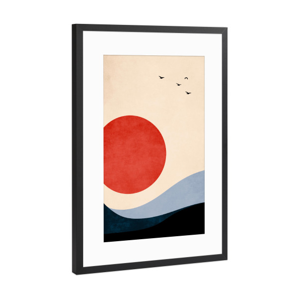 Poster mit Rahmen Schwarz (Metallic) "Seaside Memories" artboxONE - Natur,Tiere,Abstrakt