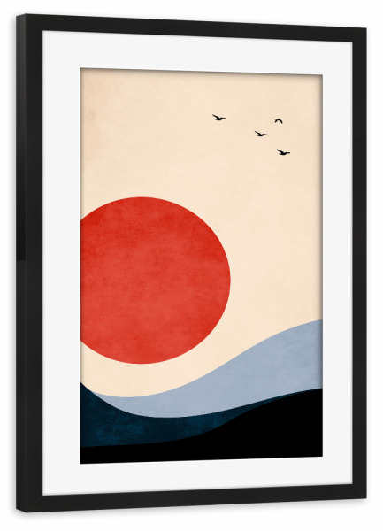 Poster mit Rahmen schwarz "Seaside Memories" artboxONE - Natur,Tiere,Abstrakt