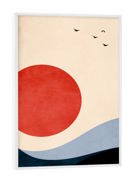 Poster mit weißem Rahmen "Seaside Memories" artboxONE - Natur,Tiere,Abstrakt