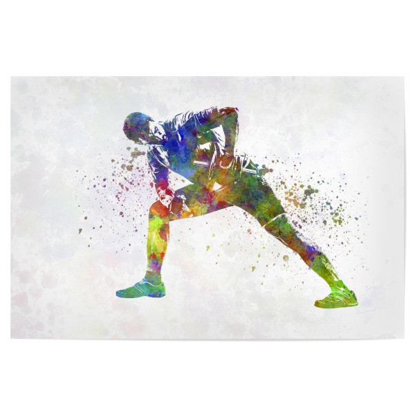 Poster "Fitness in watercolor-b" artboxONE - Sport - Sport,Sports,Watercolor,Athlete,Fitness,Gymnastics,Gym,Bodybuilding,Exercise