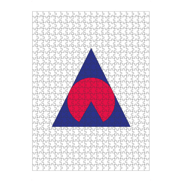 artboxONE Puzzle "Mountain blue" artboxONE - Natur,Reise,Abstrakt,Geometrie