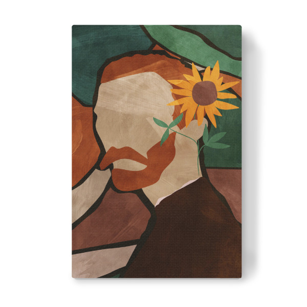 Leinwandbild "Abstract art sunflower by Tas" artboxONE - Floral,Abstrakt,Geometrie