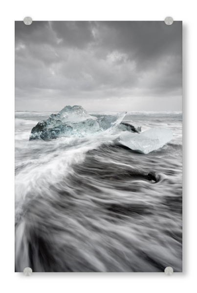 Acrylglasbild "Eis in der Brandung" artboxONE - Natur,Reise,Reise / Strand und Meer