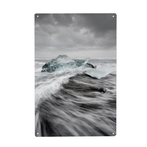 Holzbild "Eis in der Brandung" artboxONE - Natur,Reise,Reise / Strand und Meer